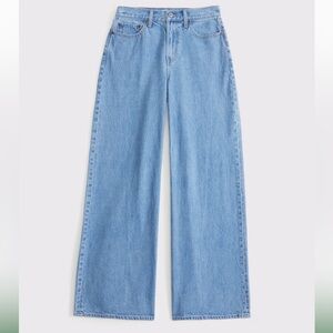Abercrombie Women's Blue Wide-Leg Jeans